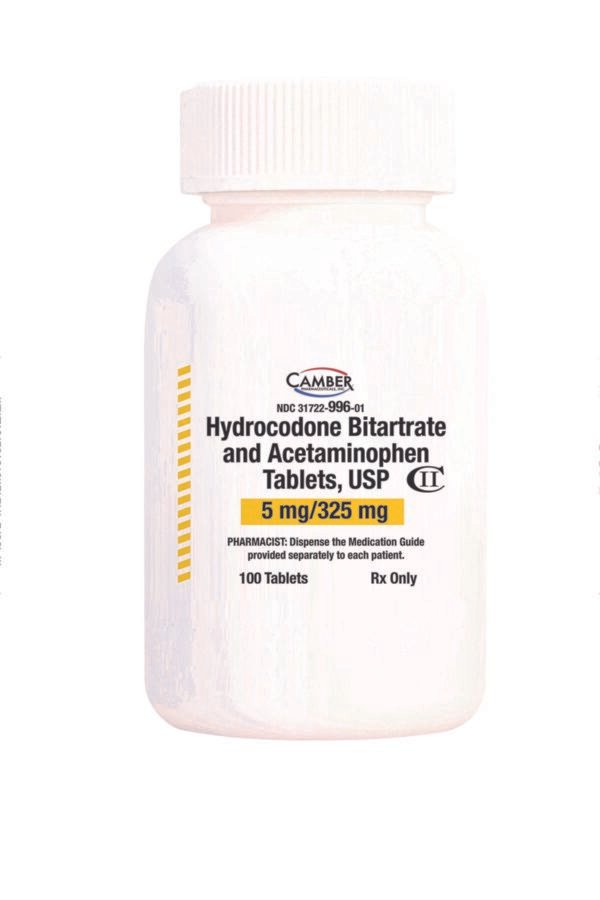 Hydrocodone 325mg/5mg